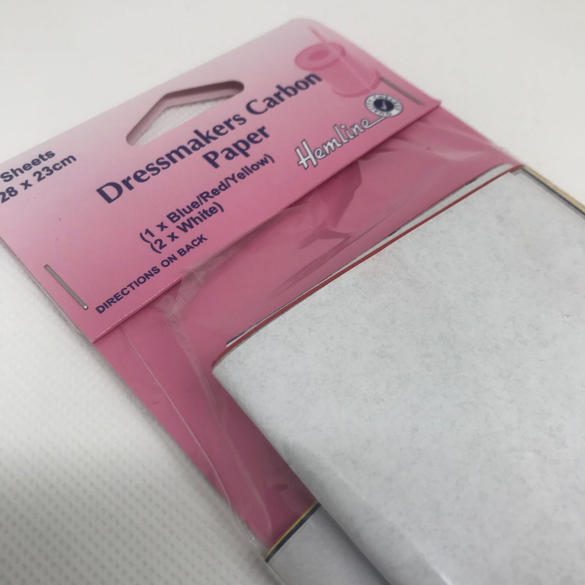 Dressmakers Carbon Copy Paper Hemline Blue Red Yellow White Transfer Ref:  753, 5 Sheets 28 X 23cm and 70 X 24cm 