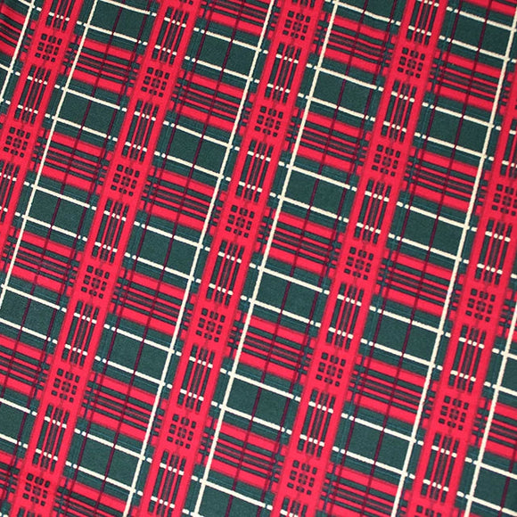 Festive Metallic Tartan Cotton