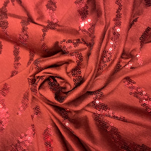 Viscose Jersey - Sequin Red (1.9m Piece)