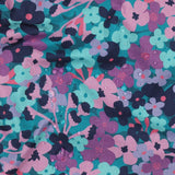 Coated Cotton- purple Floral