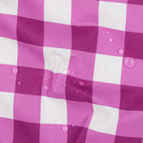 Coated Cotton- Gingham (Magenta)