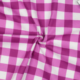 Coated Cotton- Gingham (Magenta)