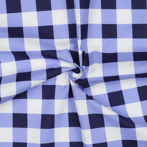 Coated Cotton- Gingham (Blue)