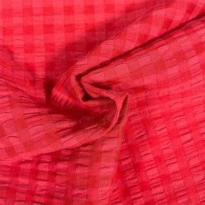 Cotton Blend Waffle- Red