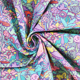 Little Johnny Retro Mushrooms Printed Cotton
