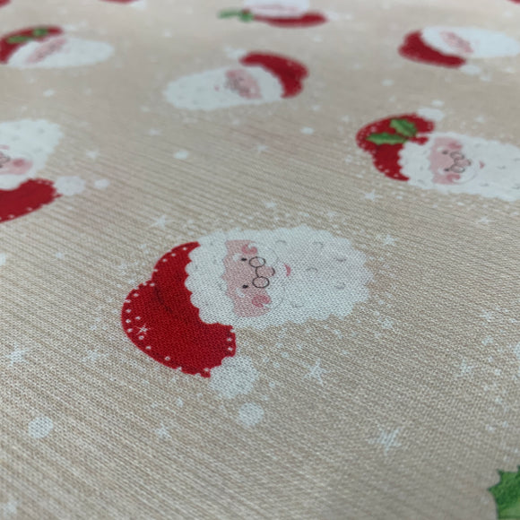 Santa Snowglobes Face Natural Cotton