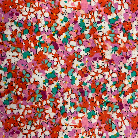 Ditsy Floral Poplin (Pink)