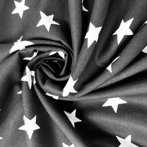 Black Stars cotton poplin