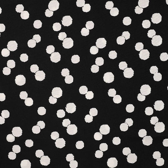 Viscose-  Black Polka Dot