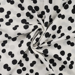 Viscose-  White Polka Dot