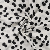 Viscose-  White Polka Dot