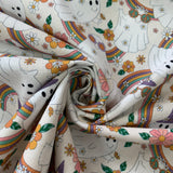 Retro Boo Ghost Printed Cotton