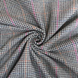 Houndstooth Tartan Wool Blend