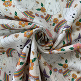 Retro Boo Ghost Printed Cotton