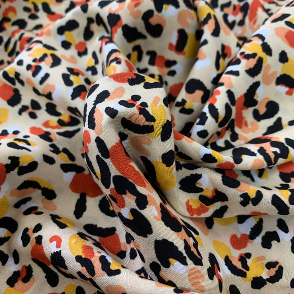 Viscose - Ditsy Leopard