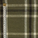 Coating Tartan Wool Blend (Olive)
