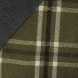 Coating Tartan Wool Blend (Olive)
