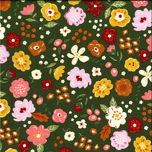 Autumn Floral Cotton Poplin