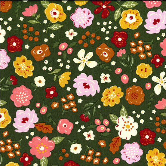Autumn Floral Cotton Poplin