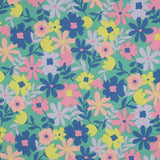 Coated Cotton- Mint Floral
