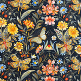 Butterfly Floral Cotton Poplin