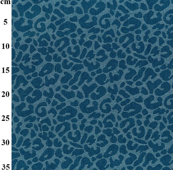 Leopard Denim Jacquard (Mid Blue)