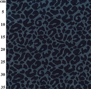 Leopard Denim Jacquard (Dark Blue)