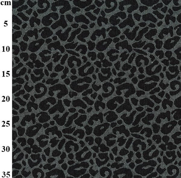 Leopard Denim Jacquard (Black)