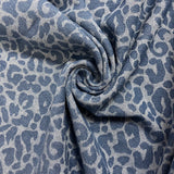 Leopard Denim Jacquard (Mid Blue)