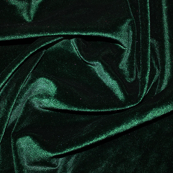 Stretch Velvet- Forest Green