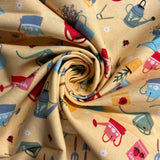 In the Garden 'Watering Can' Printed Cotton