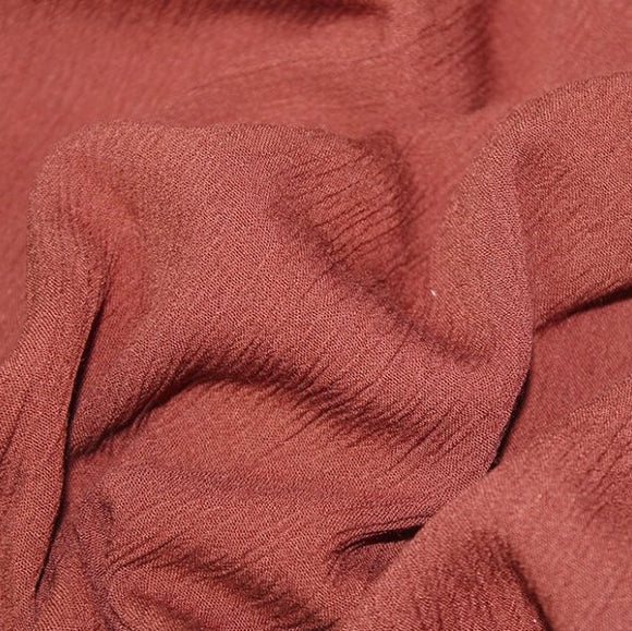 Crinkle Crepe Viscose - Rust (1.75m piece)