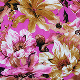 Renaissance Floral Cotton Sateen (Cerise)