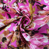 Renaissance Floral Cotton Sateen (Cerise)