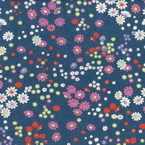 Denim Chambray- Colourful Floral