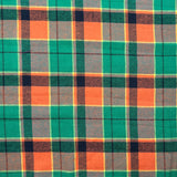 Brushed Cotton Tartan- Green & Orange