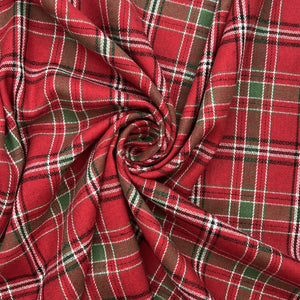 Brushed Cotton Tartan- Red