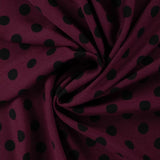 Viscose Twill- Wine Polka Dots