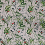 Lady Bird Monstera Printed 'Linen' Fabric