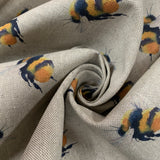 Bumble Bee Printed 'Linen' Fabric