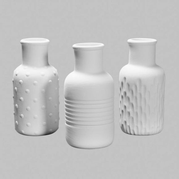 Textured Bud Vases