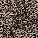 Viscose Twill Leopard- Sand