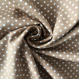 Polka Dot Printed Cotton - Small Beige