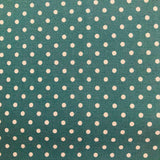 Polka Dot Printed Cotton - Small Teal