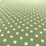 Polka Dot Printed Cotton - Small Meadow Green