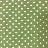 Polka Dot Printed Cotton - Small Meadow Green