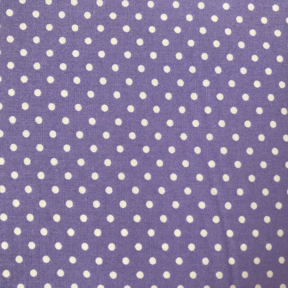 Polka Dot Printed Cotton - Small Lilac