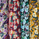 Tropical Floral (Lilac) Printed Cotton Lawn