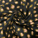 Leopard Print Cotton Poplin- Black