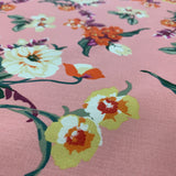 Coated Cotton Pink Floral